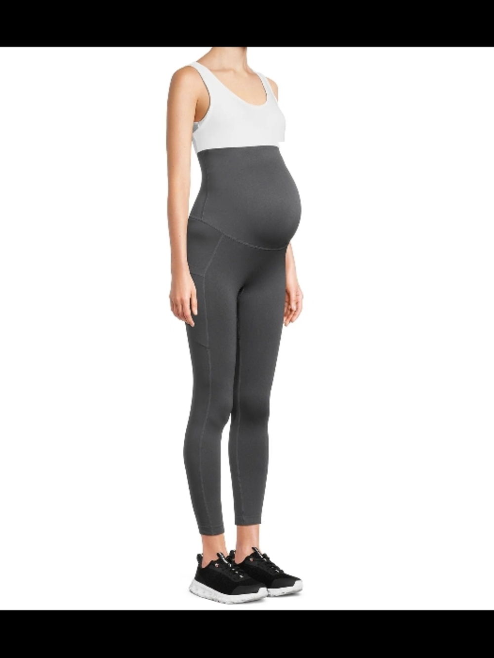 Destination Maternity Gray Seamless High-Waist Active Maternity Leggings